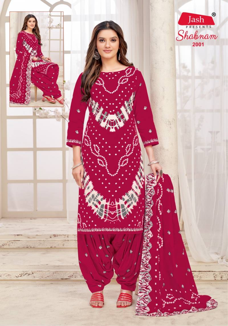 Jash Shabnam Vol 2 Cotton Print Bandhani Dress Material Collection