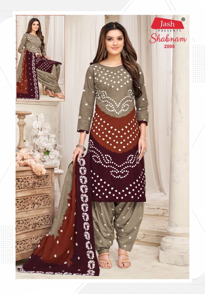 Jash Shabnam Vol 2 Cotton Print Bandhani Dress Material Collection