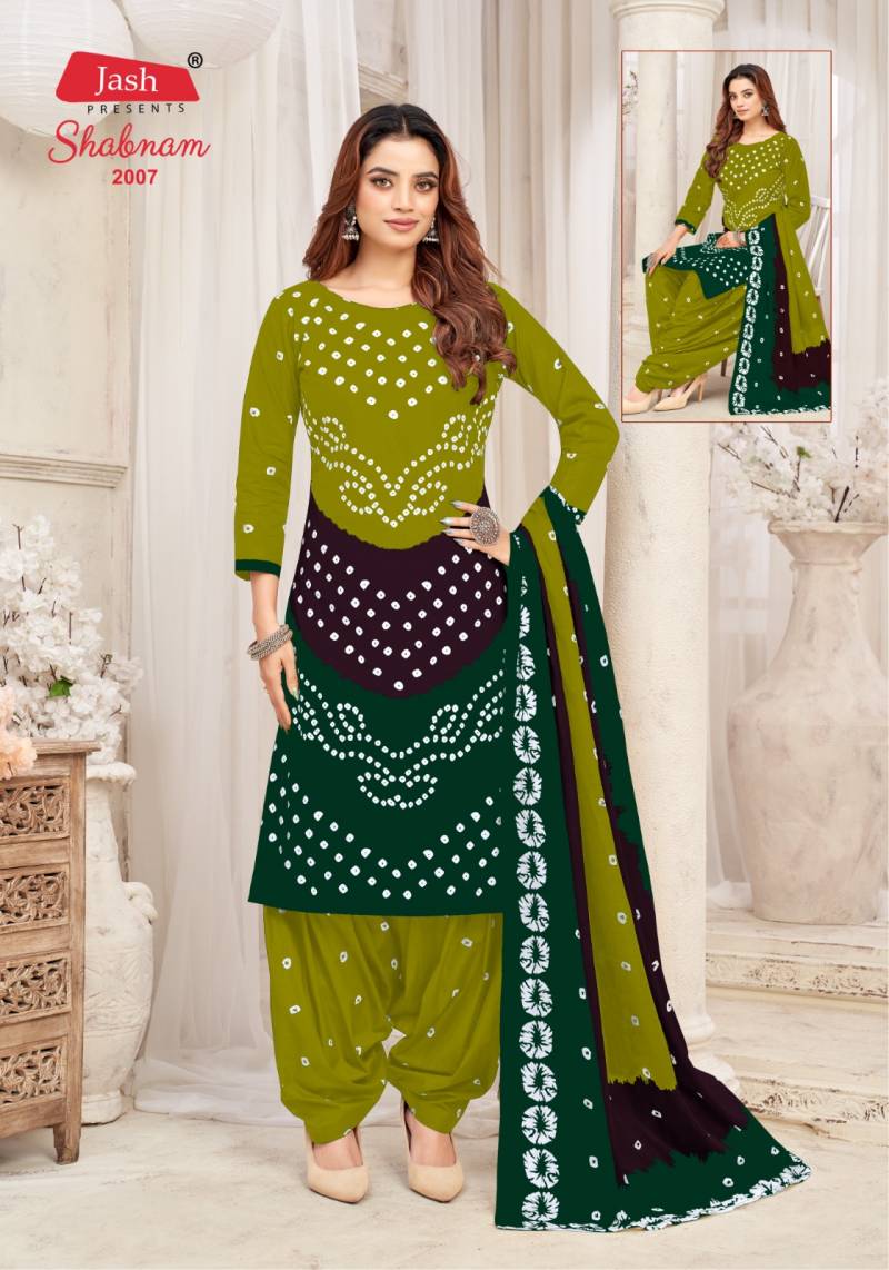 Jash Shabnam Vol 2 Cotton Print Bandhani Dress Material Collection