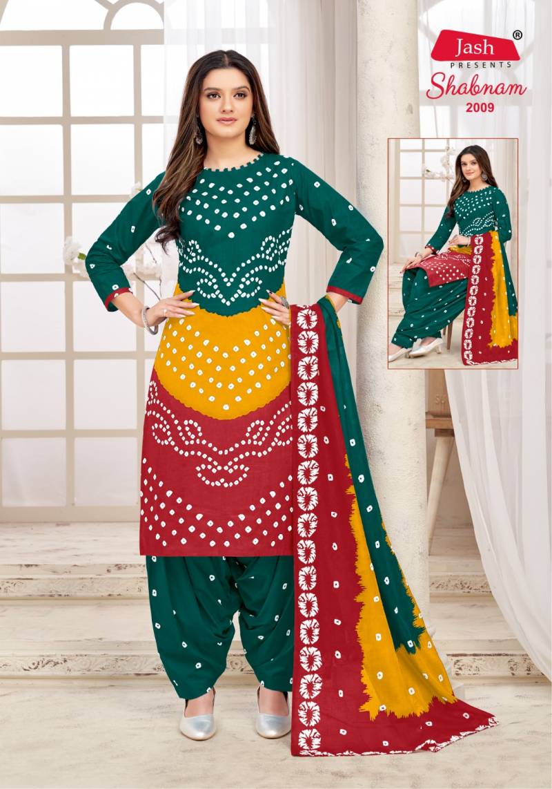 Jash Shabnam Vol 2 Cotton Print Bandhani Dress Material Collection