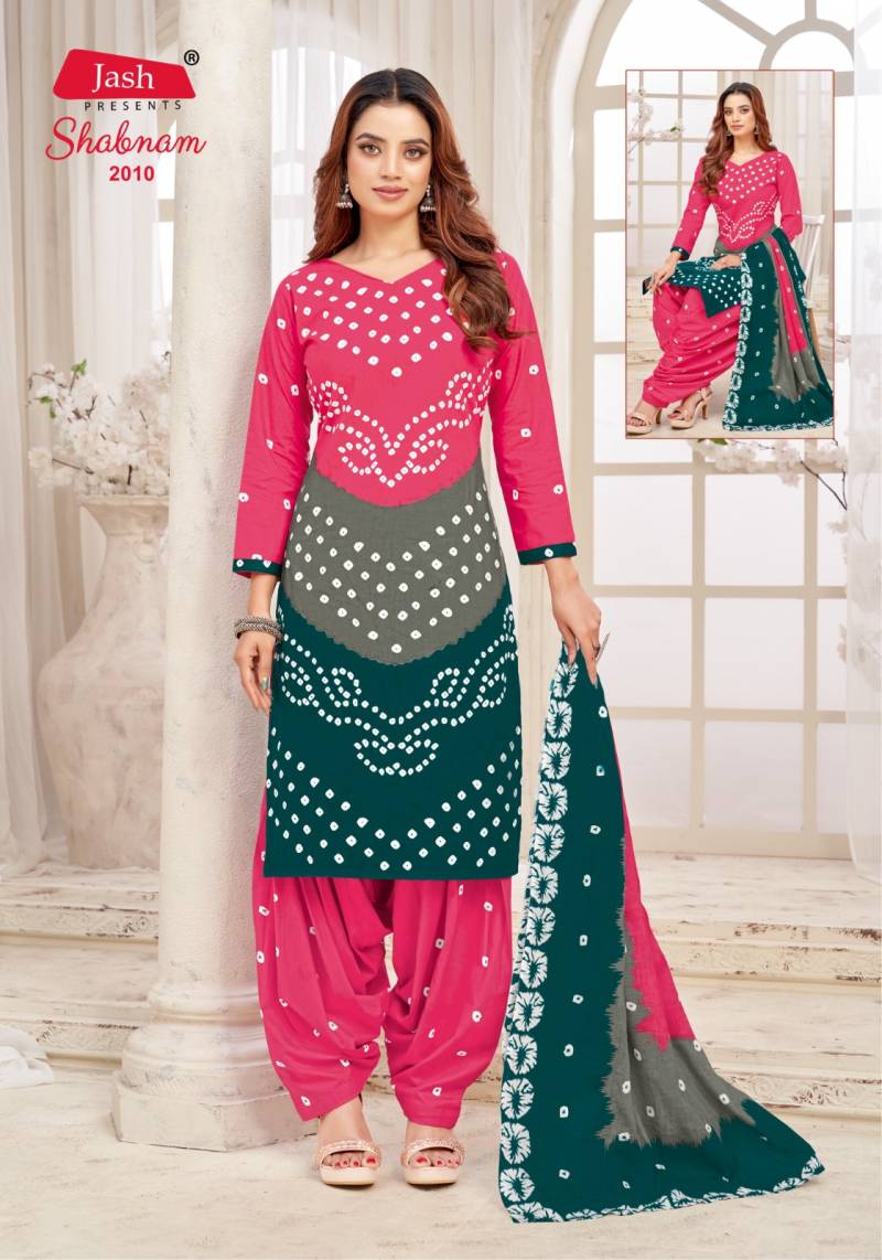Jash Shabnam Vol 2 Cotton Print Bandhani Dress Material Collection