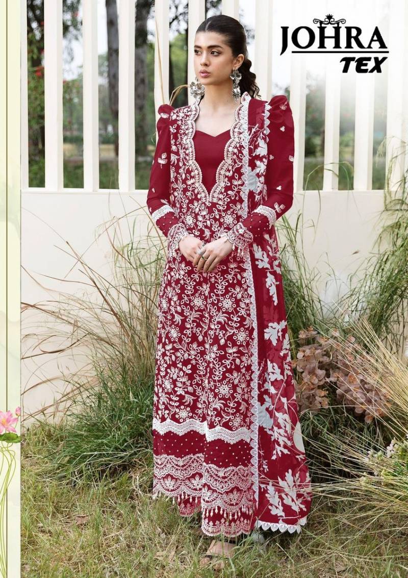 Johra Tex 175 D Rayon Cotton Embroidered Pakistani Salwar Suits