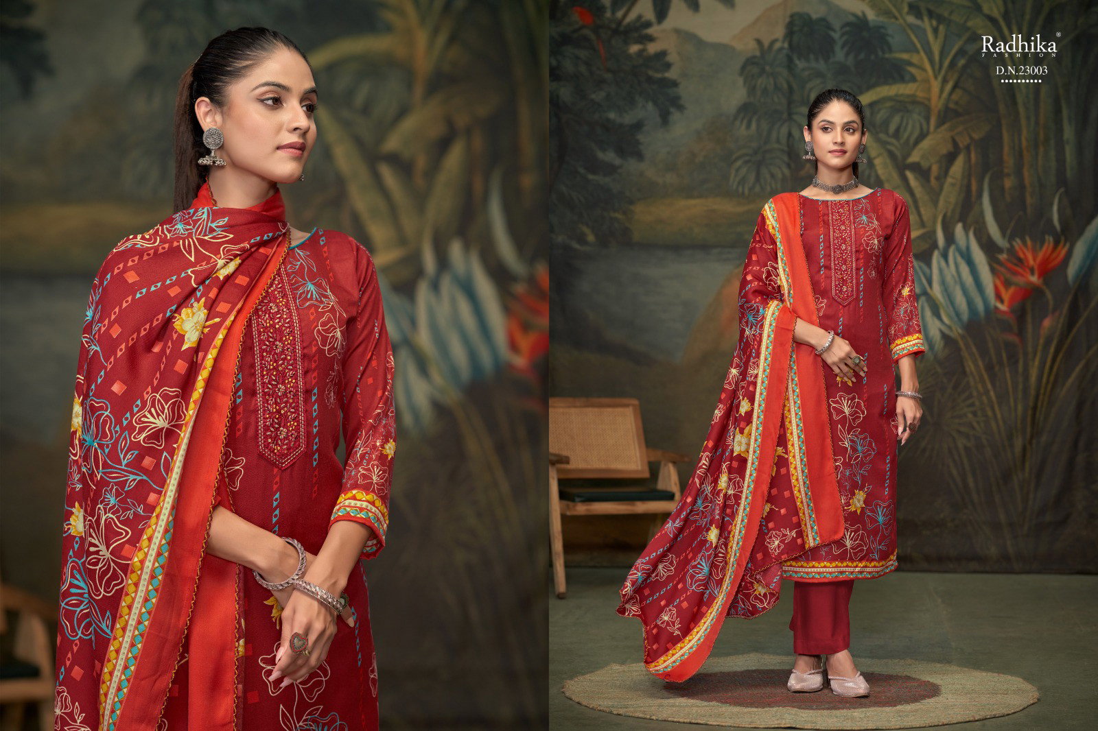 Radhika Sumyra Simar Pashmina Print Embroidery Salwar Kameez