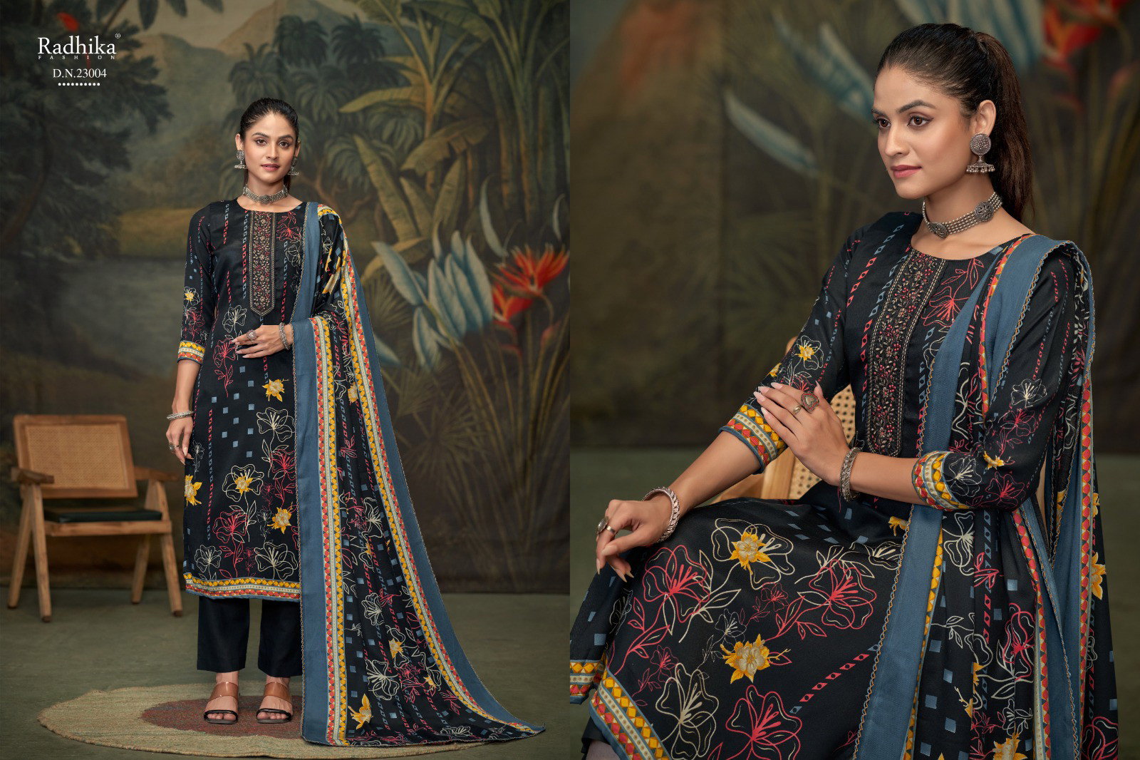 Radhika Sumyra Simar Pashmina Print Embroidery Salwar Kameez