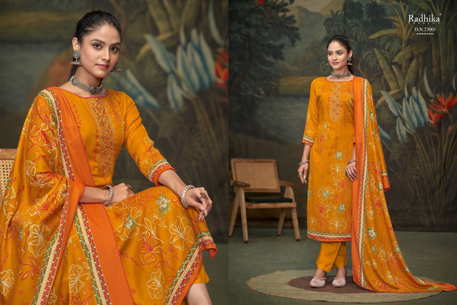 Radhika Sumyra Simar Pashmina Print Embroidery Salwar Kameez