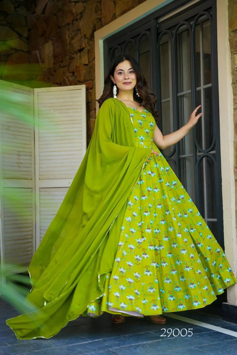 Lucaya Vol 29 Rayon Digital Printed Flared Gown Collection