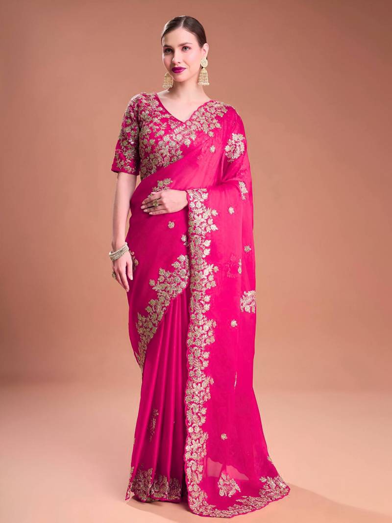 1301 Beautiful Rangoli Silk Zari Embriodery Worked Saree Collection