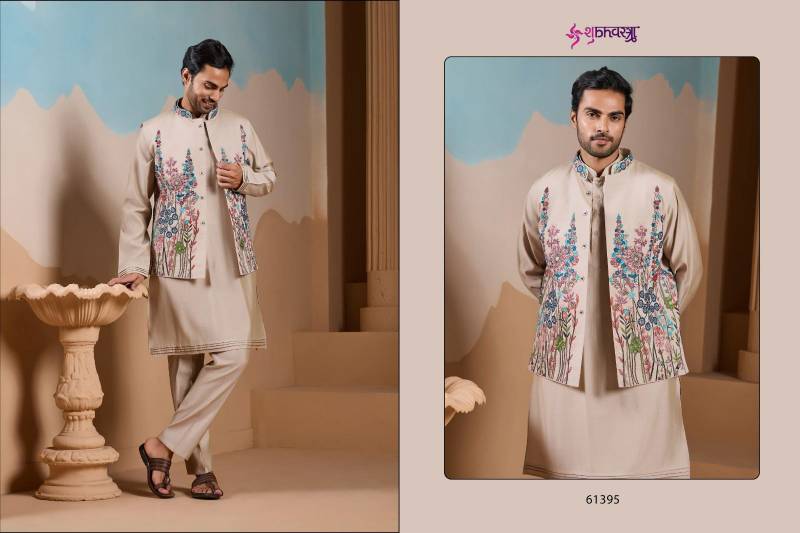 Shubhvastra Vivah Vibe Silk Threadwork Kurta Bottom Koti Collection