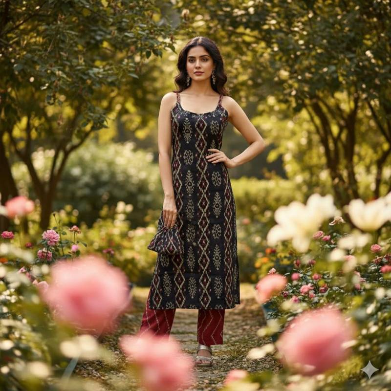 Naisha K 446 Cambric Cotton Handwork Top And Bottom Collection