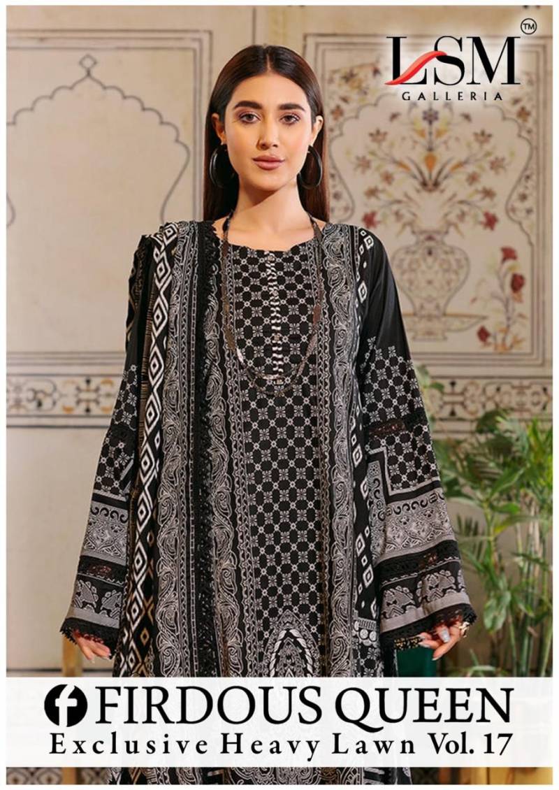 Lsm Firdous Queen Vol 17 Lawn Cotton Dress Material Collection