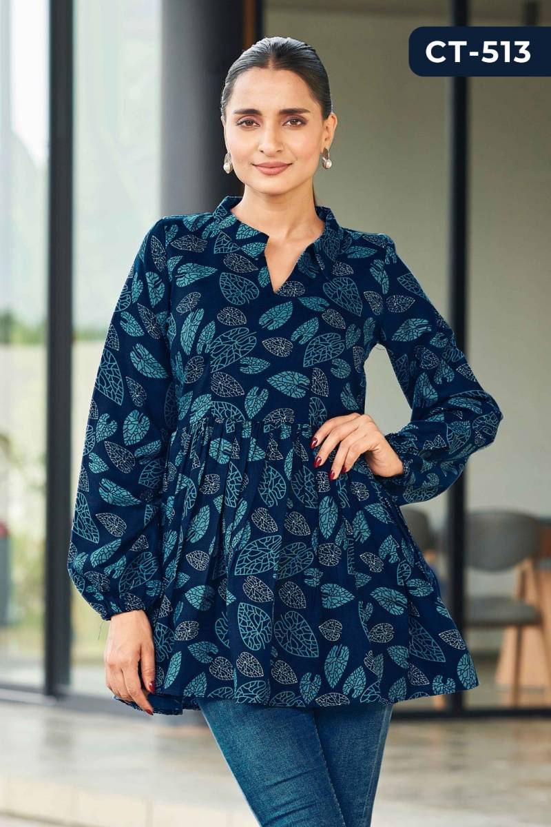 Ctz Shasvati Rayon Floral Printed Fancy Top Collection