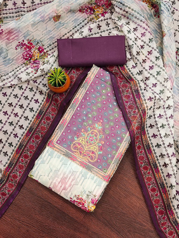 Navya Suit 161 Party Wear Unstitched handworked Organza Silk top with Bottom and Dupatta Suit