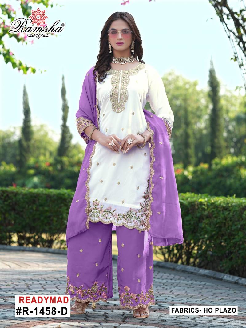 Ramsha R 1458 A To D Ho Embroidery Work Pakistani Salwar Kameez
