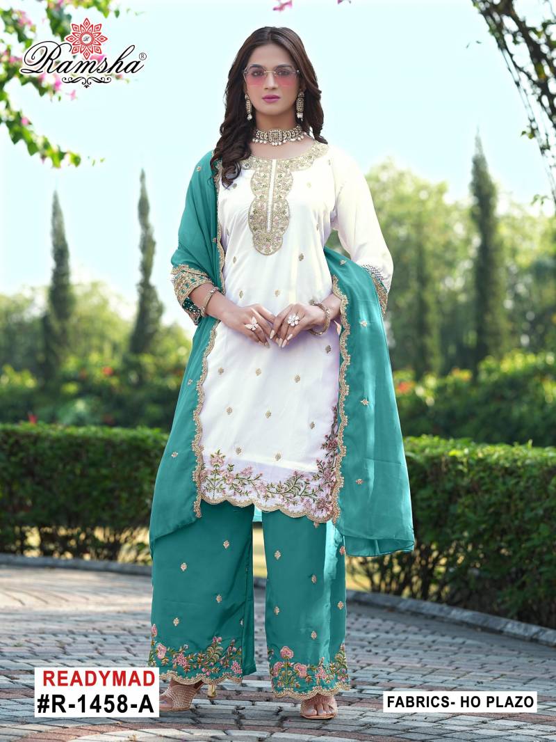 Ramsha R 1458 A To D Ho Embroidery Work Pakistani Salwar Kameez