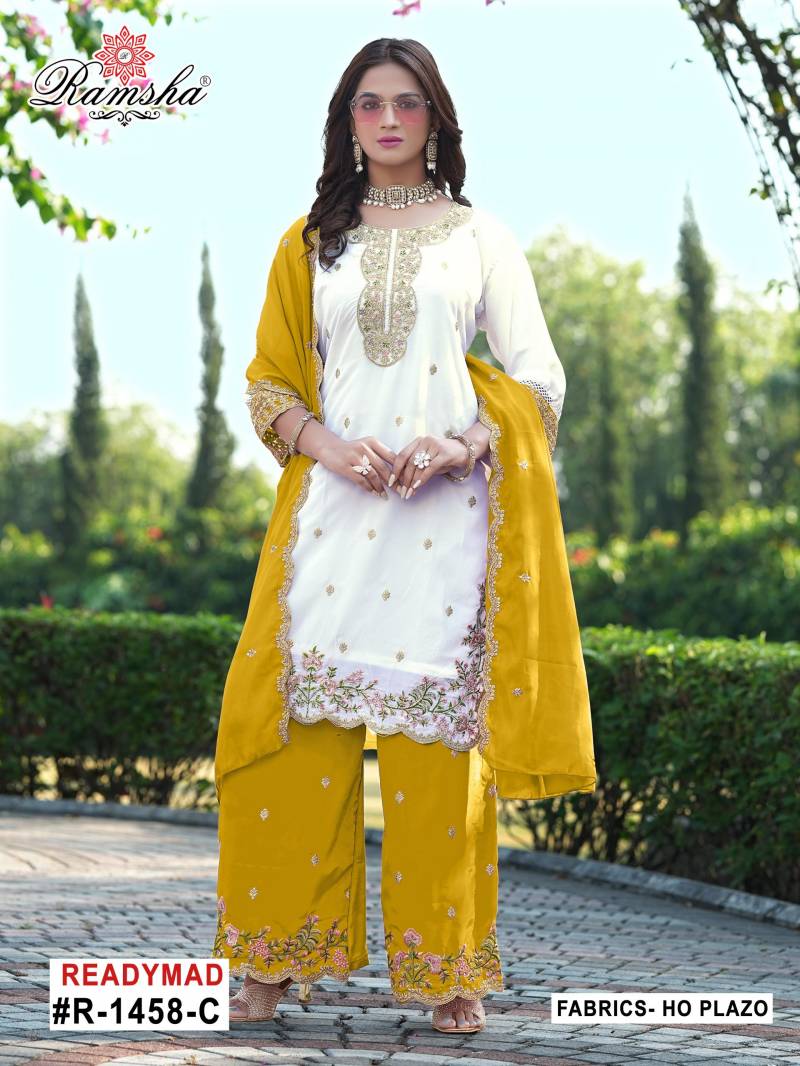 Ramsha R 1458 A To D Ho Embroidery Work Pakistani Salwar Kameez