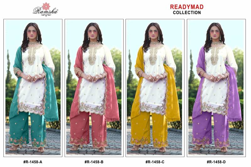 Ramsha R 1458 A To D Ho Embroidery Work Pakistani Salwar Kameez