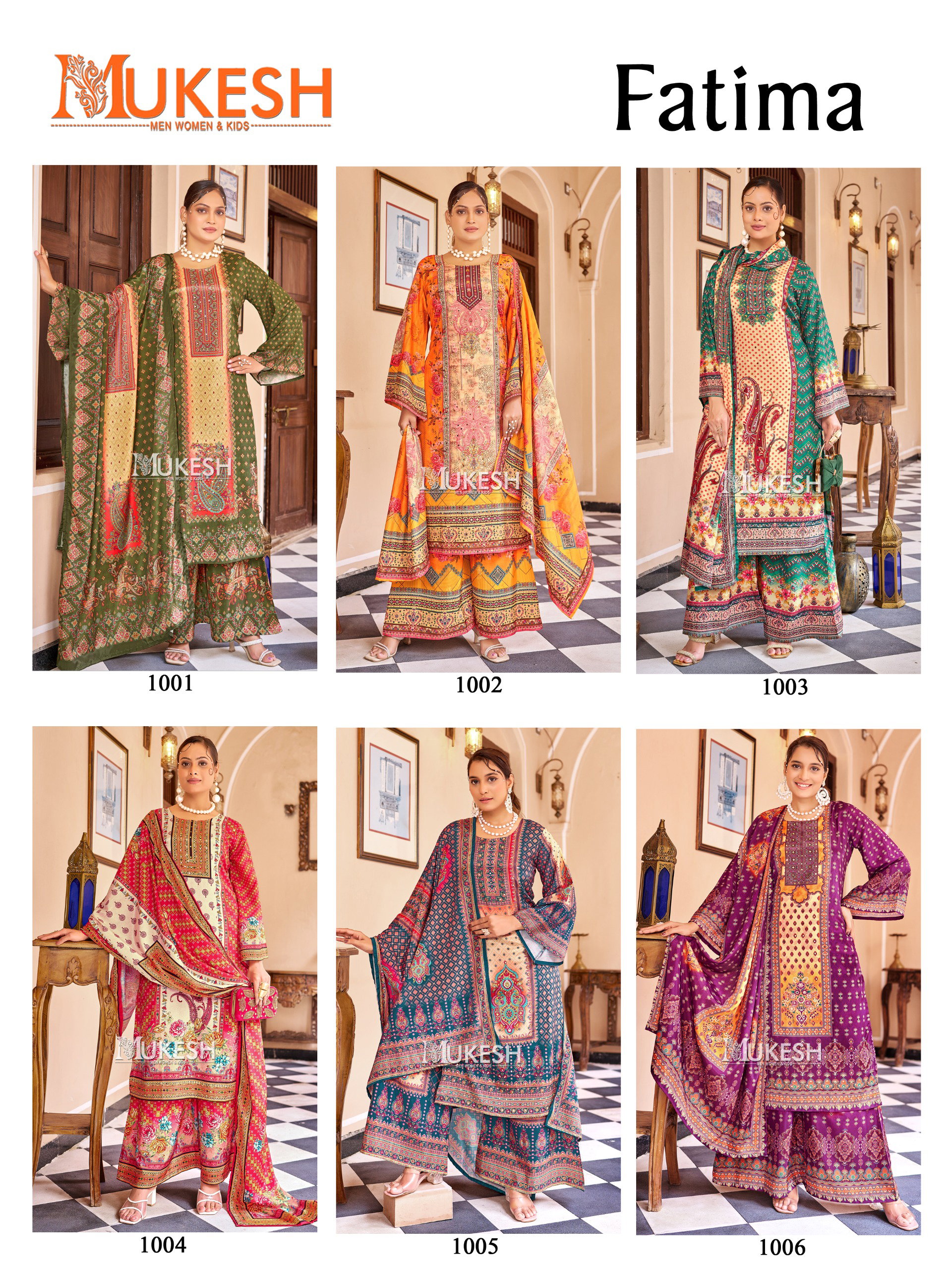 Mukesh Fatima Crepe Silk Digital Printed Readymade Pakistani Suit