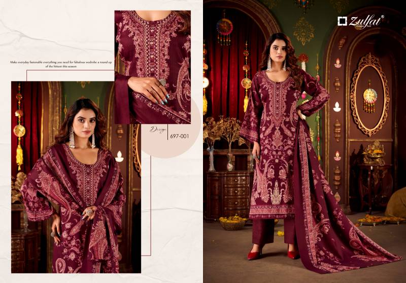 Zulfat Diwaniyat Woollen Pashmina Dress Material Collection