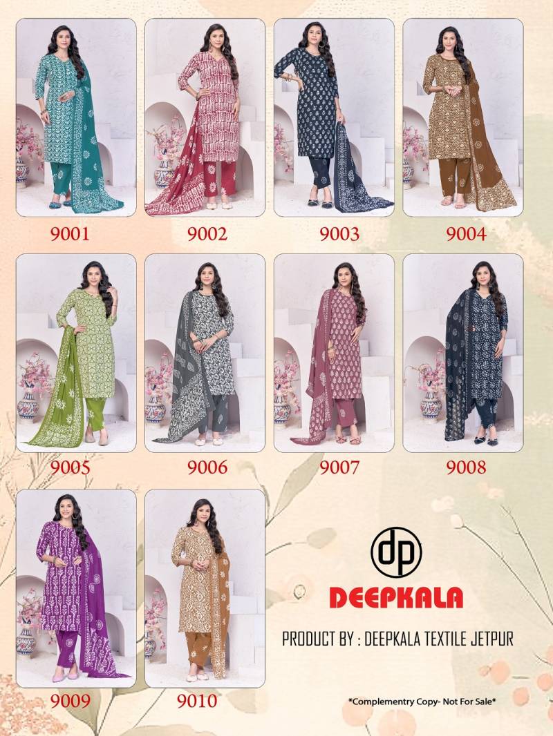 Deepkala Batik Special Vol 9 Readymade Kurti Pant With Dupatta