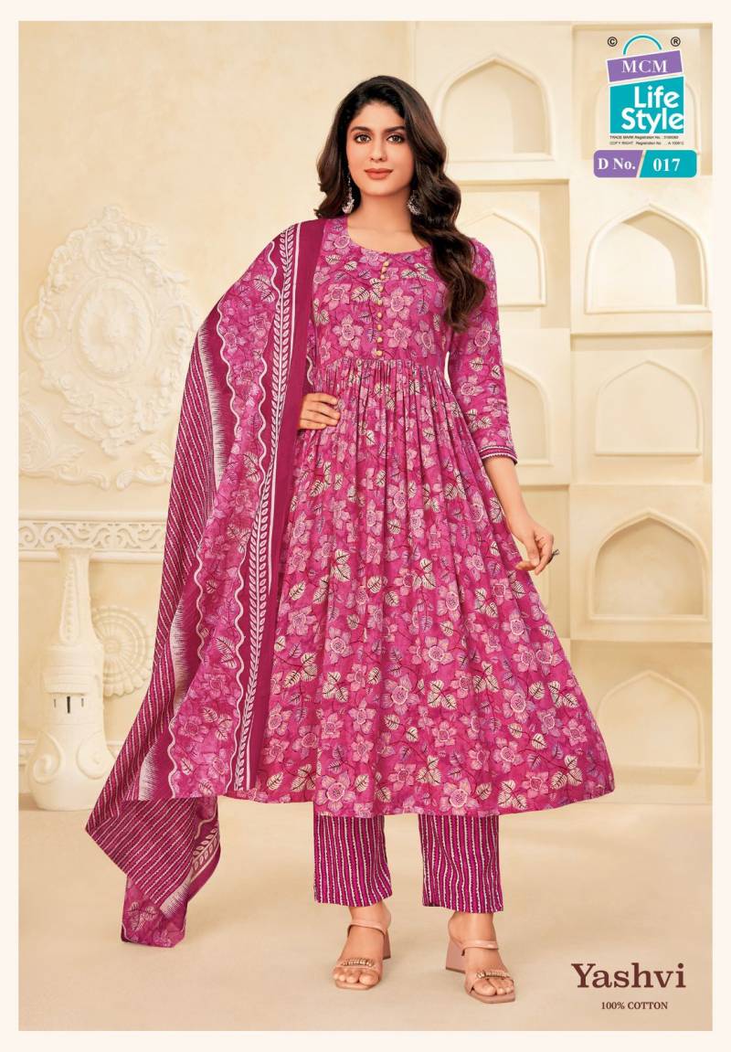 Mcm Yashvi Vol 1 Readymade Cotton Printed Anarkali Kurti Set Collection
