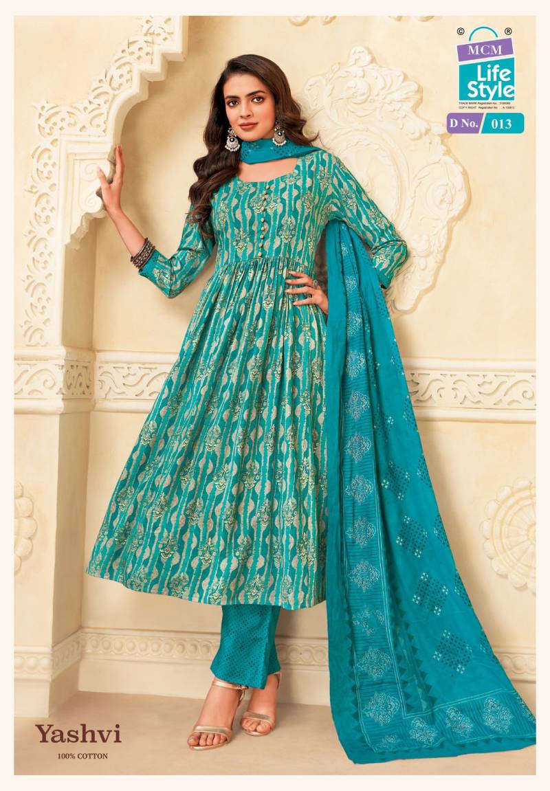Mcm Yashvi Vol 1 Readymade Cotton Printed Anarkali Kurti Set Collection
