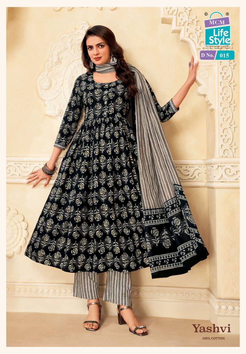 Mcm Yashvi Vol 1 Readymade Cotton Printed Anarkali Kurti Set Collection