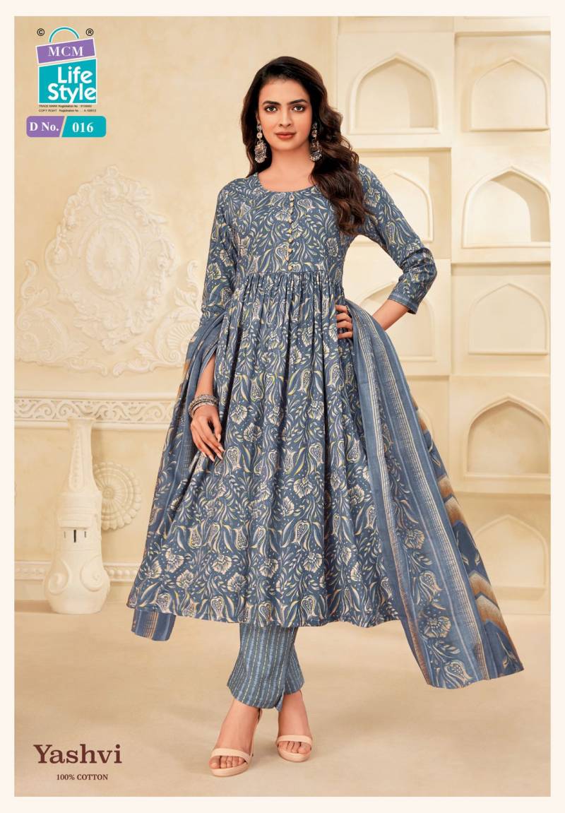 Mcm Yashvi Vol 1 Readymade Cotton Printed Anarkali Kurti Set Collection