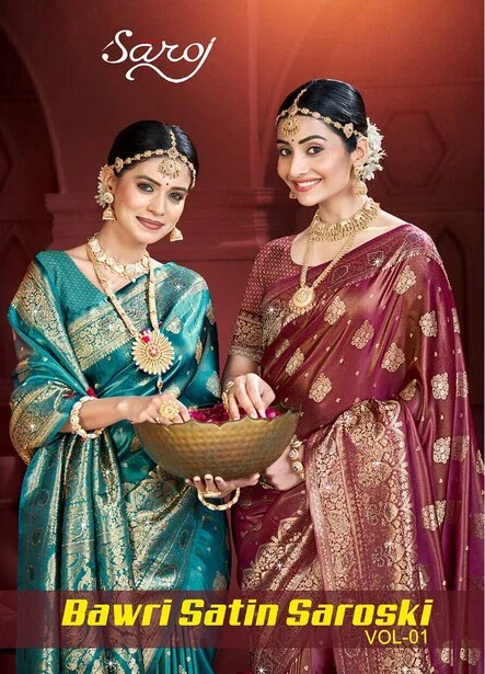 Saroj Bawri Satin Saroski vol 1 Satin Silk Premium Saree Collection