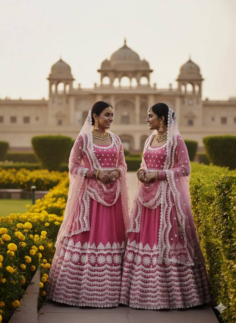 Senhora Paheli Pure Butterfly Net Embroidered Designer Lahenga Choli Collection