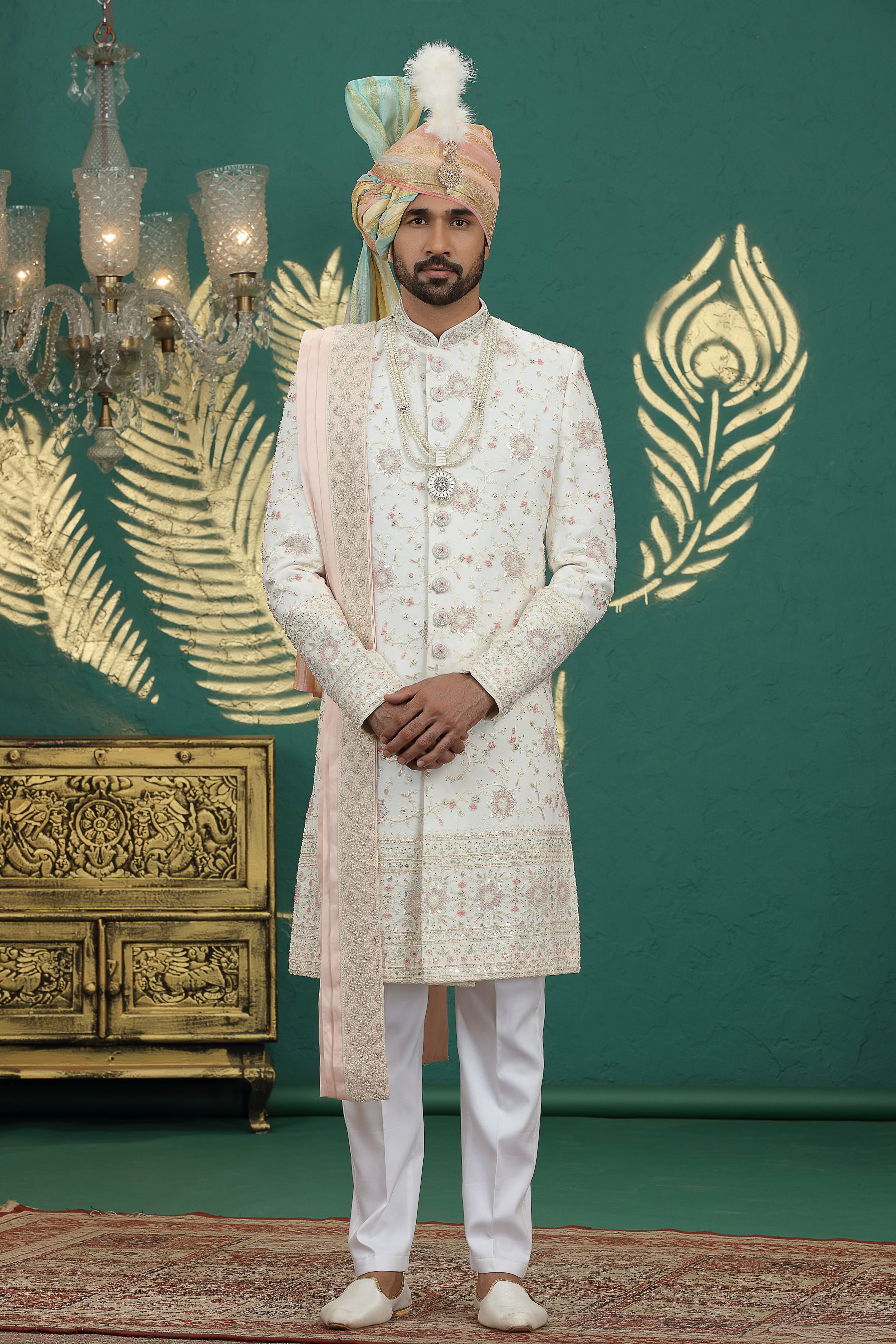 Sumi 4006 To 4010 Series Art Silk Wedding Wear Mens Sherwani