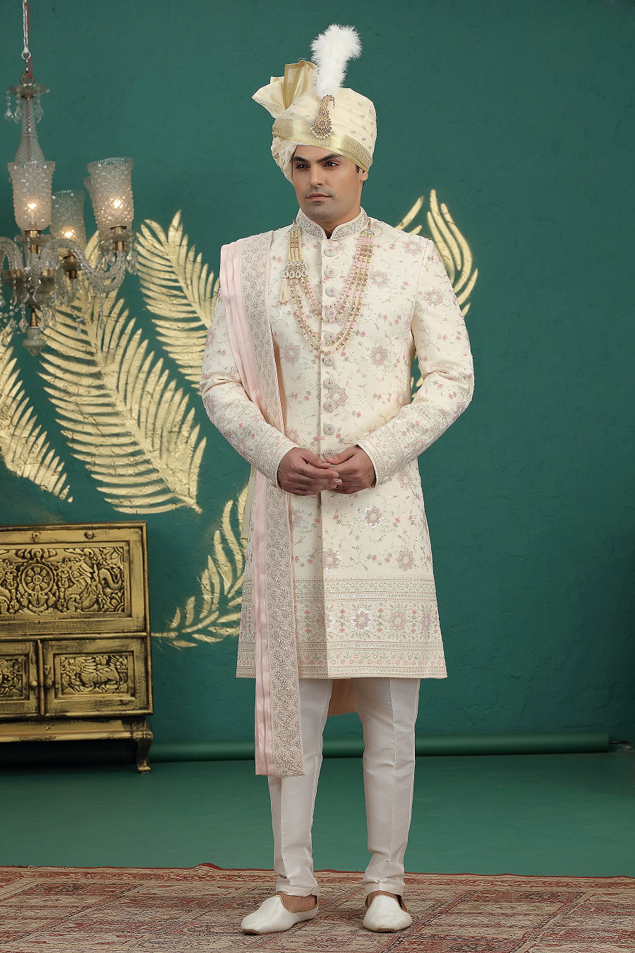 Sumi 4006 To 4010 Series Art Silk Wedding Wear Mens Sherwani