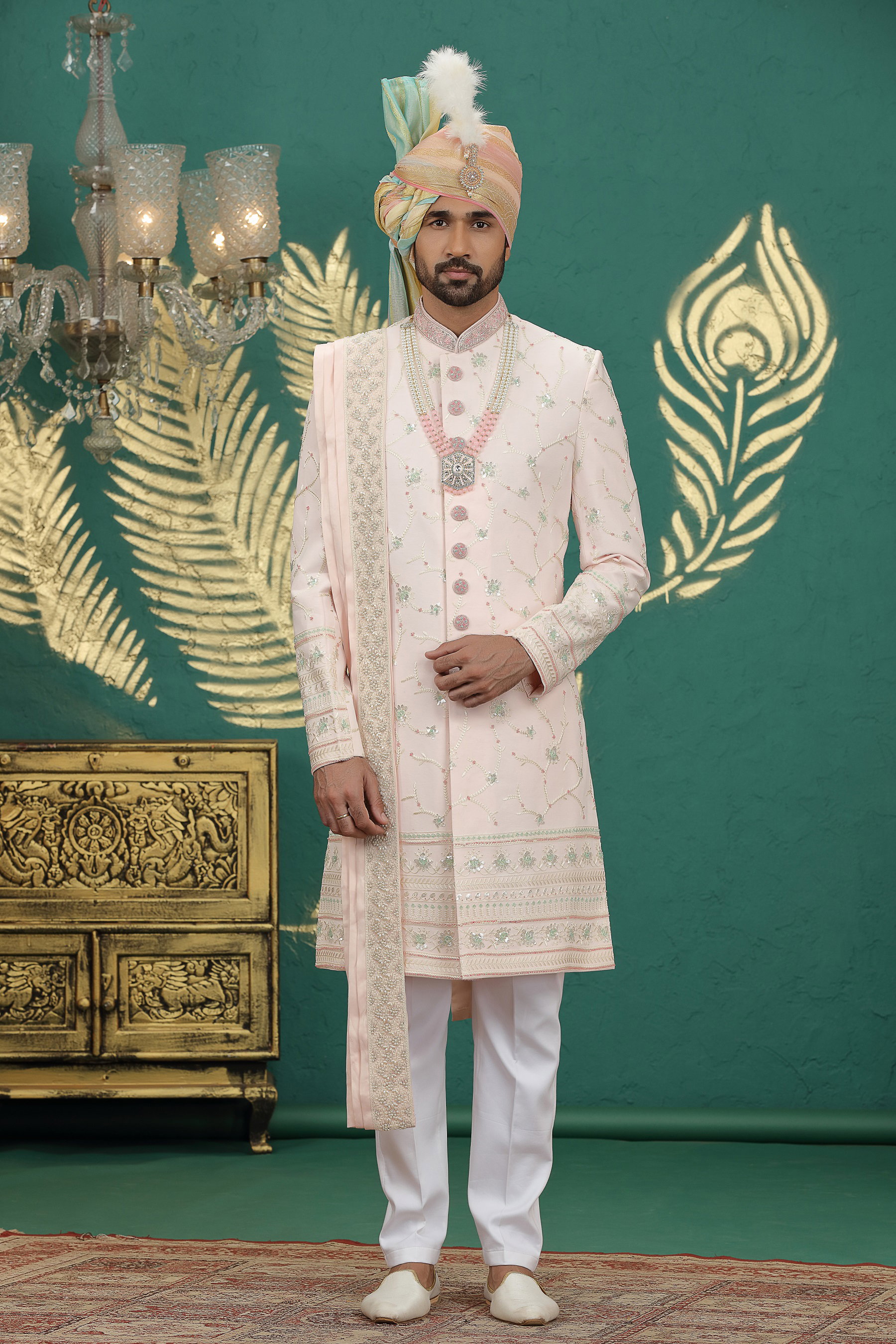 Sumi 4006 To 4010 Series Art Silk Wedding Wear Mens Sherwani