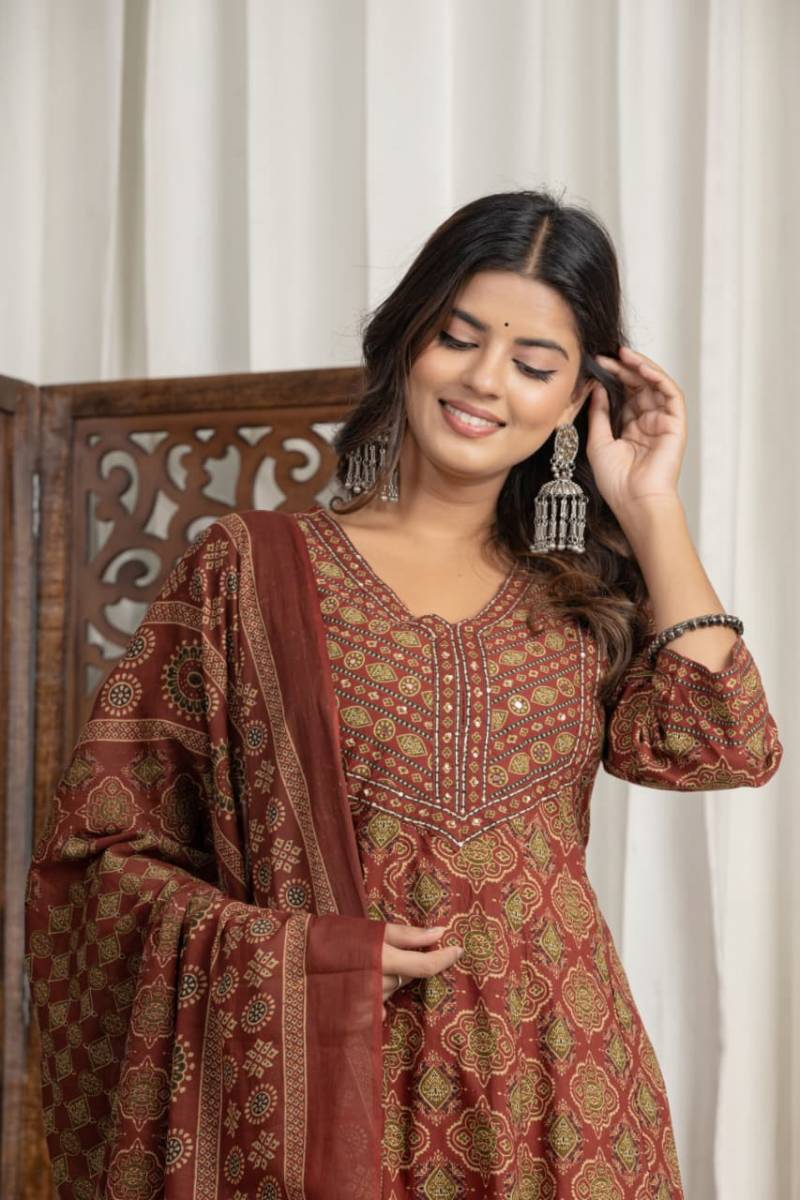 Naisha K 450 Cotton Simple And Casual Wear Top Bottom And Dupatta