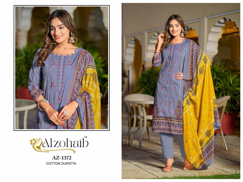 Alzohaib Asmaa Cotton Dupatta Cotton Pakistani Salwar Kameez Suits