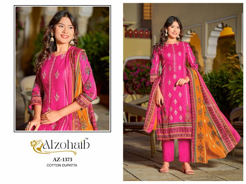 Alzohaib Asmaa Cotton Dupatta Cotton Pakistani Salwar Kameez Suits