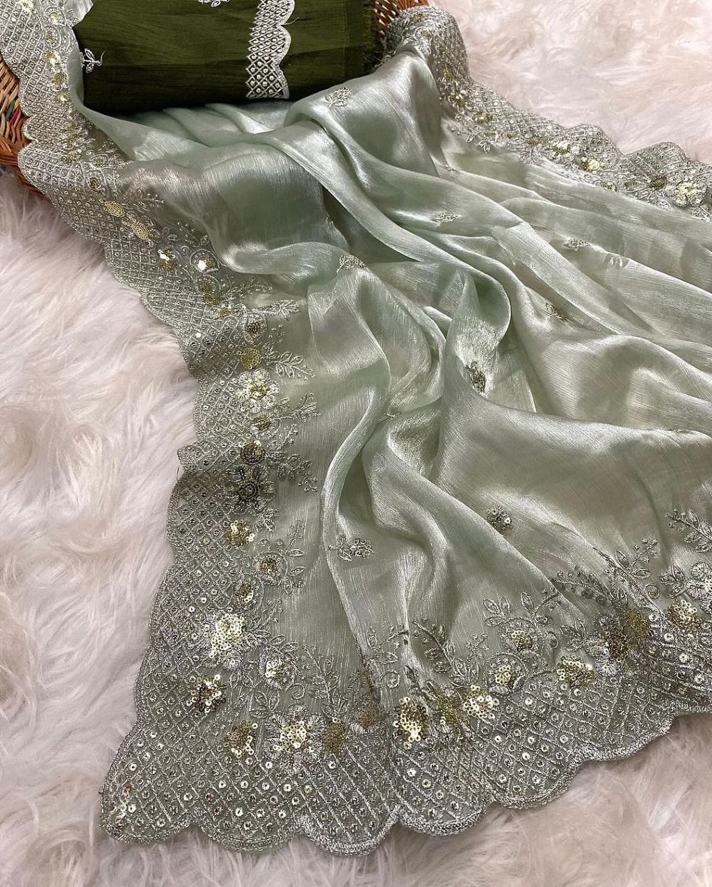 Lekha Rivera RT1097 Pure Jimmy Choo Party Wear Saree