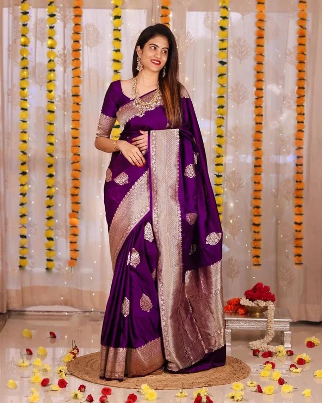 Lekha Sf Lichi Silk With Jacquard Border Saree