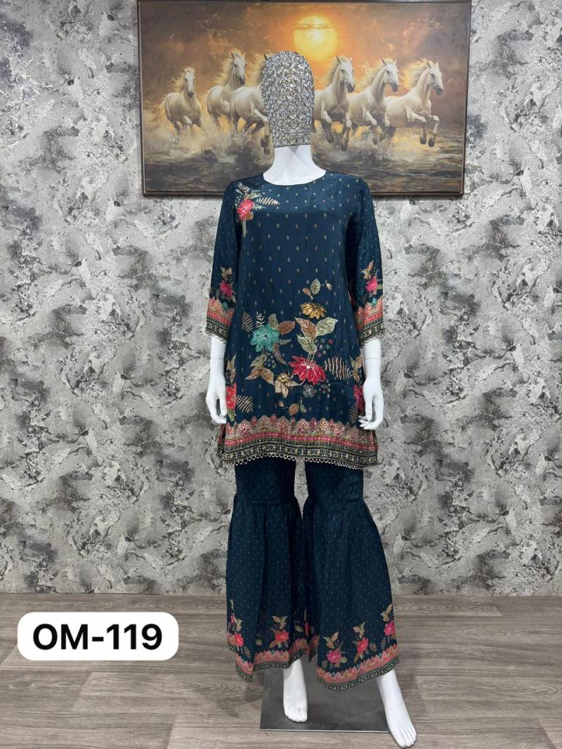 119 Vol 2 Pure Natural Crepe Printed Designer Kurti With Bottom