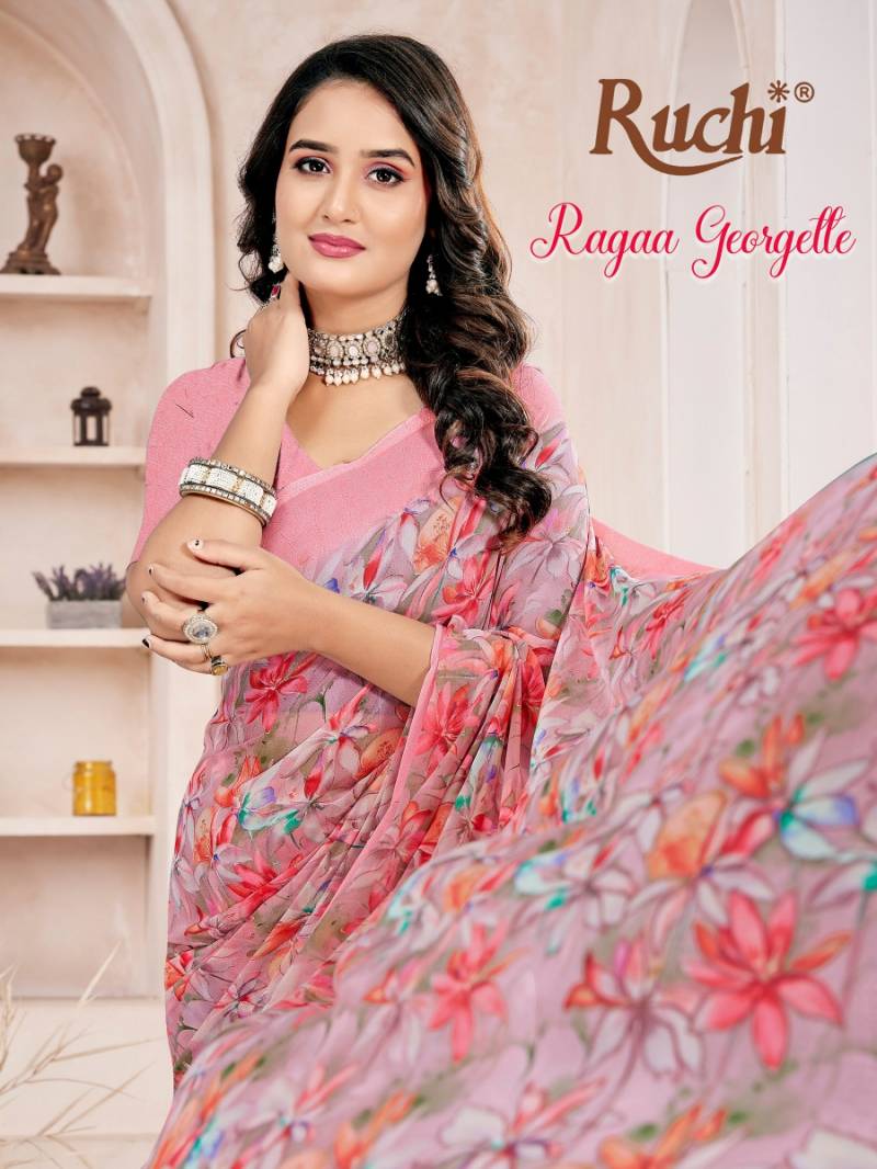 Ruchi Ragaa Georgette 27 Printed Casual Wear Saree Collection