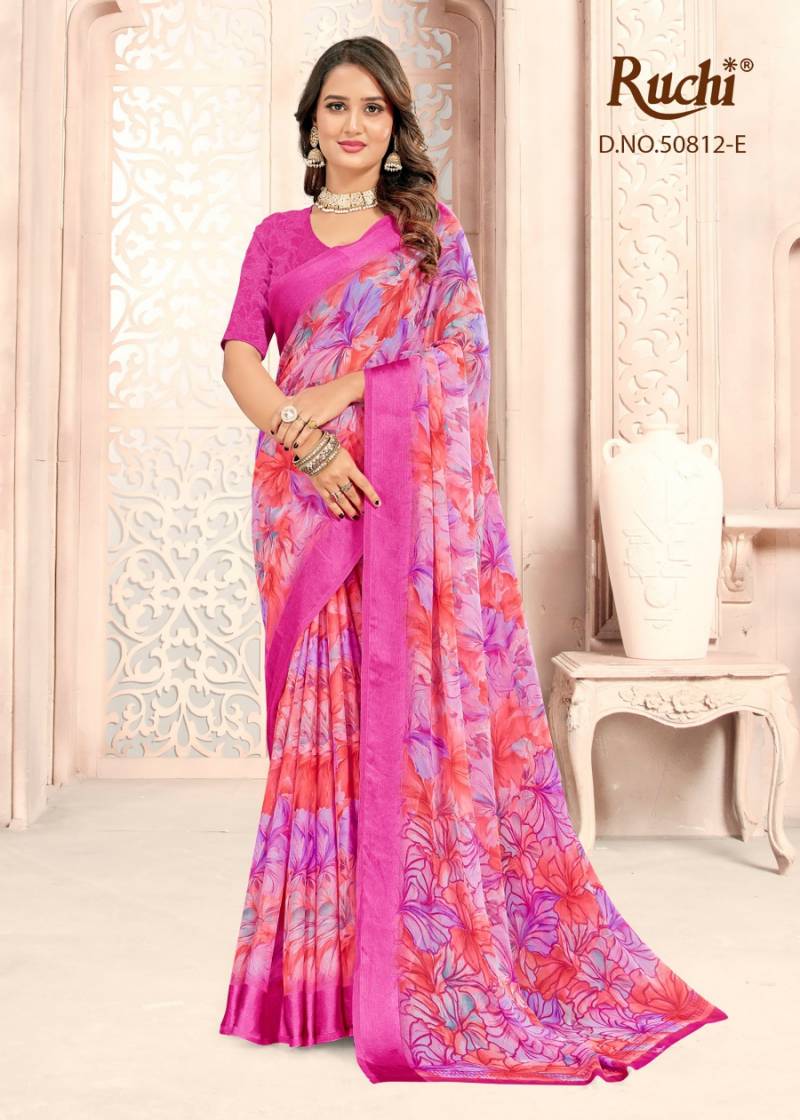 Ruchi Ragaa Georgette 30 Printed Casual Wear Saree Collection