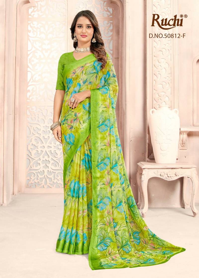 Ruchi Ragaa Georgette 30 Printed Casual Wear Saree Collection