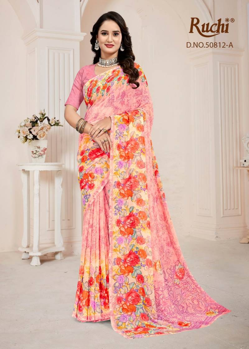 Ruchi Ragaa Georgette 29 Printed Casual Wear Saree Collection