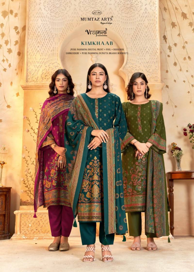 Mumtaz Kimkhaab Viscose Pashmina Digital Printed Dress Material
