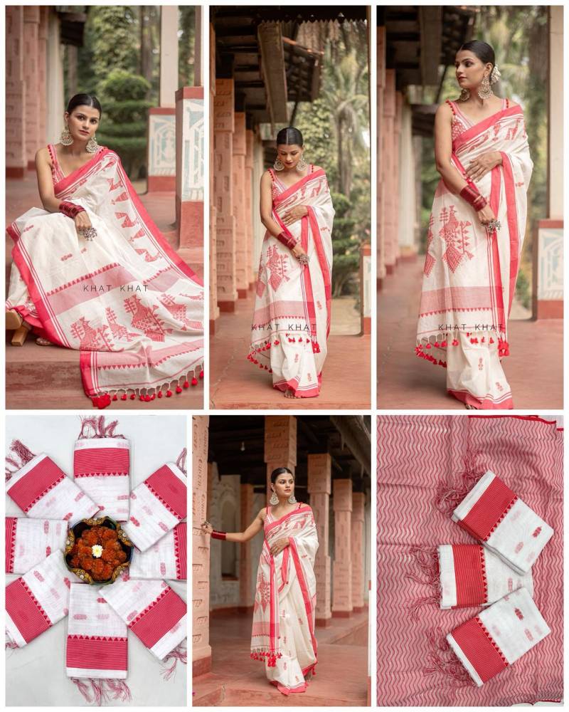 Soft Silk 6062 Lilan Soft Slab Cotton Rich Pallu Festival Wear Saree