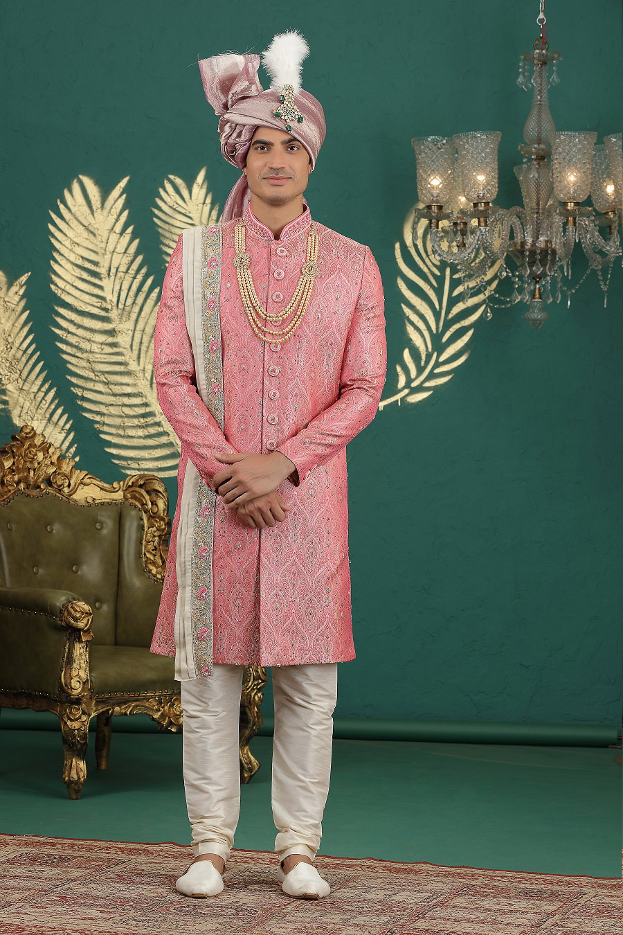 Sumi 4021 To 4026 Series Pure Banarasi Jacquard Heavy Mens Wear Sherwani
