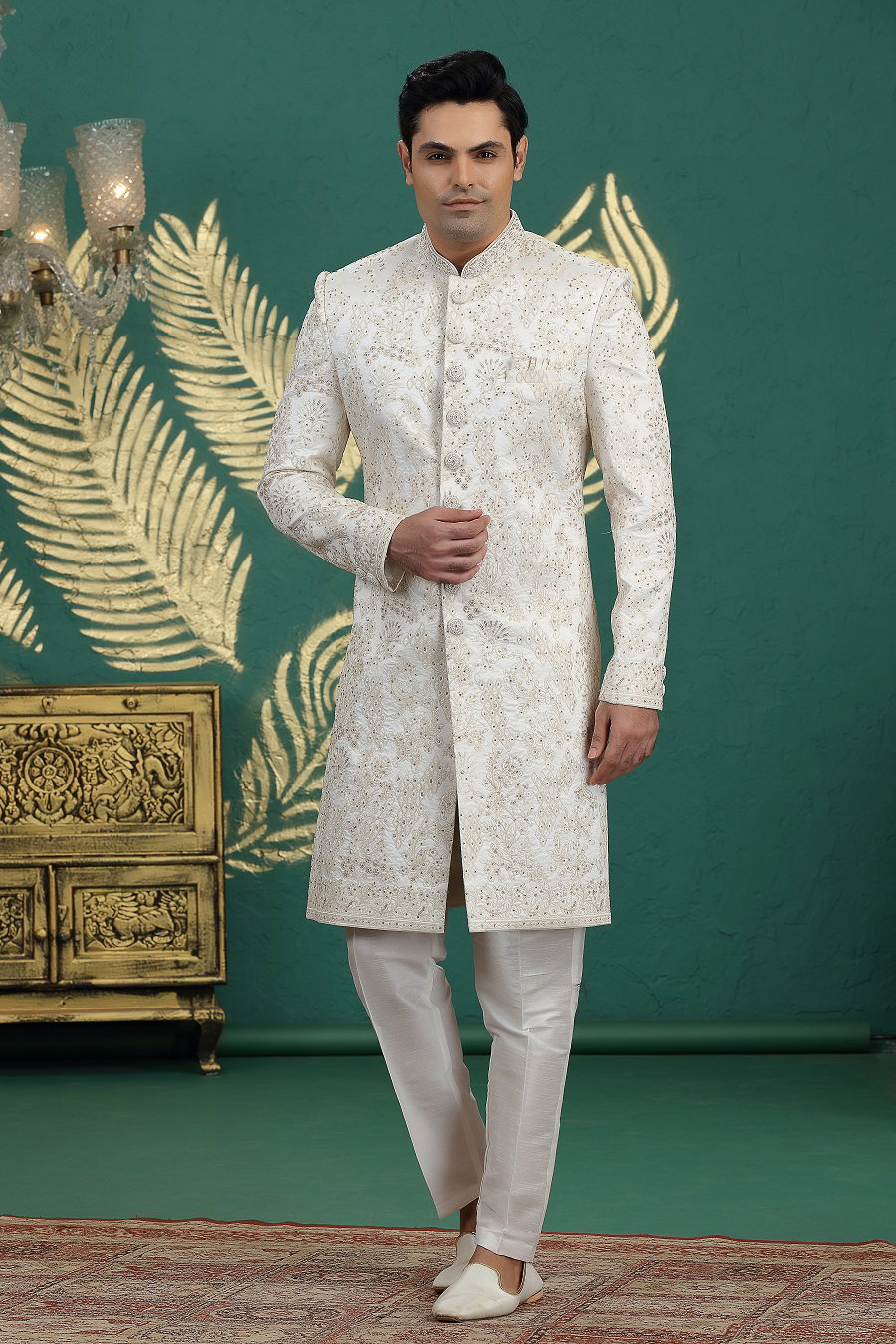 Sumi 4027 To 4032 Series Art Silk Wedding Wear Mens Wear Sherwani