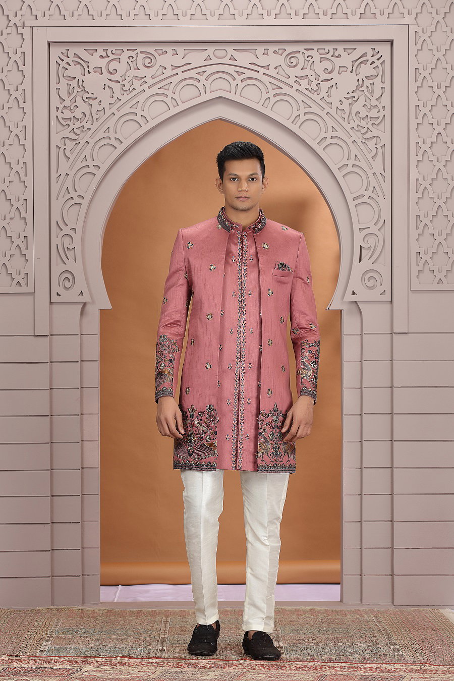 Sumi 4048 To 4053 Series Art Silk 3 Pcs Indo Western Mens Wear
