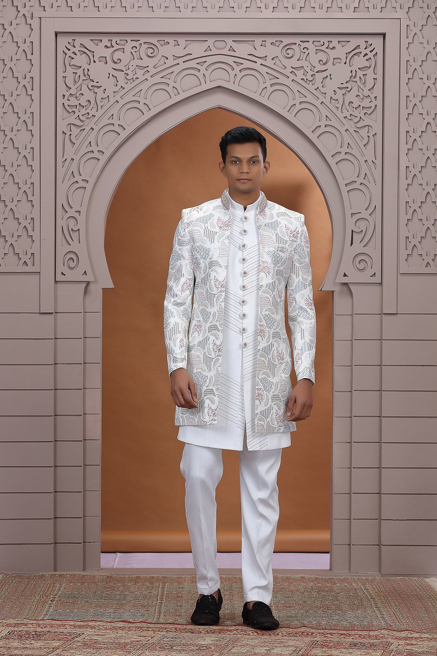 Sumi 4048 To 4053 Series Art Silk 3 Pcs Indo Western Mens Wear