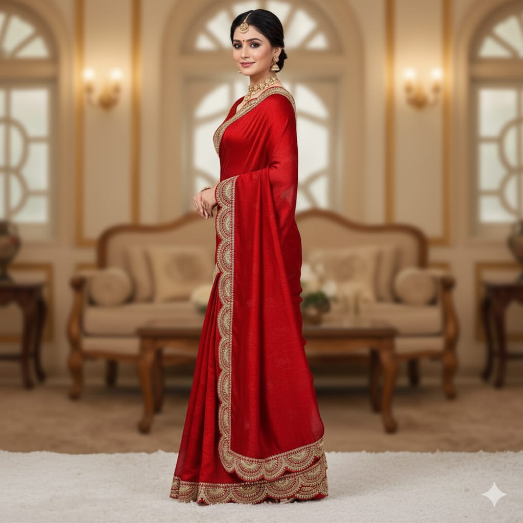 Lekha Rivera RT1143 NC Chiffon Silk Embroidery Sequins Work Saree