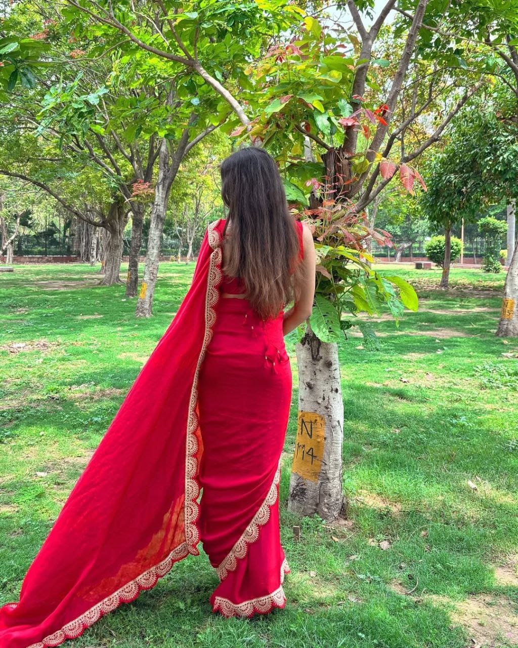 Lekha Rivera RT1143 NC Chiffon Silk Embroidery Sequins Work Saree